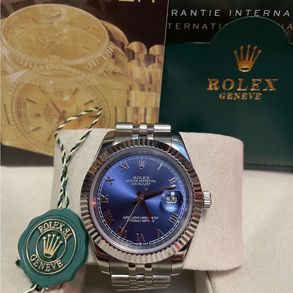 Rolex Oyster Perpetual Datejust Watch - Blue Dial